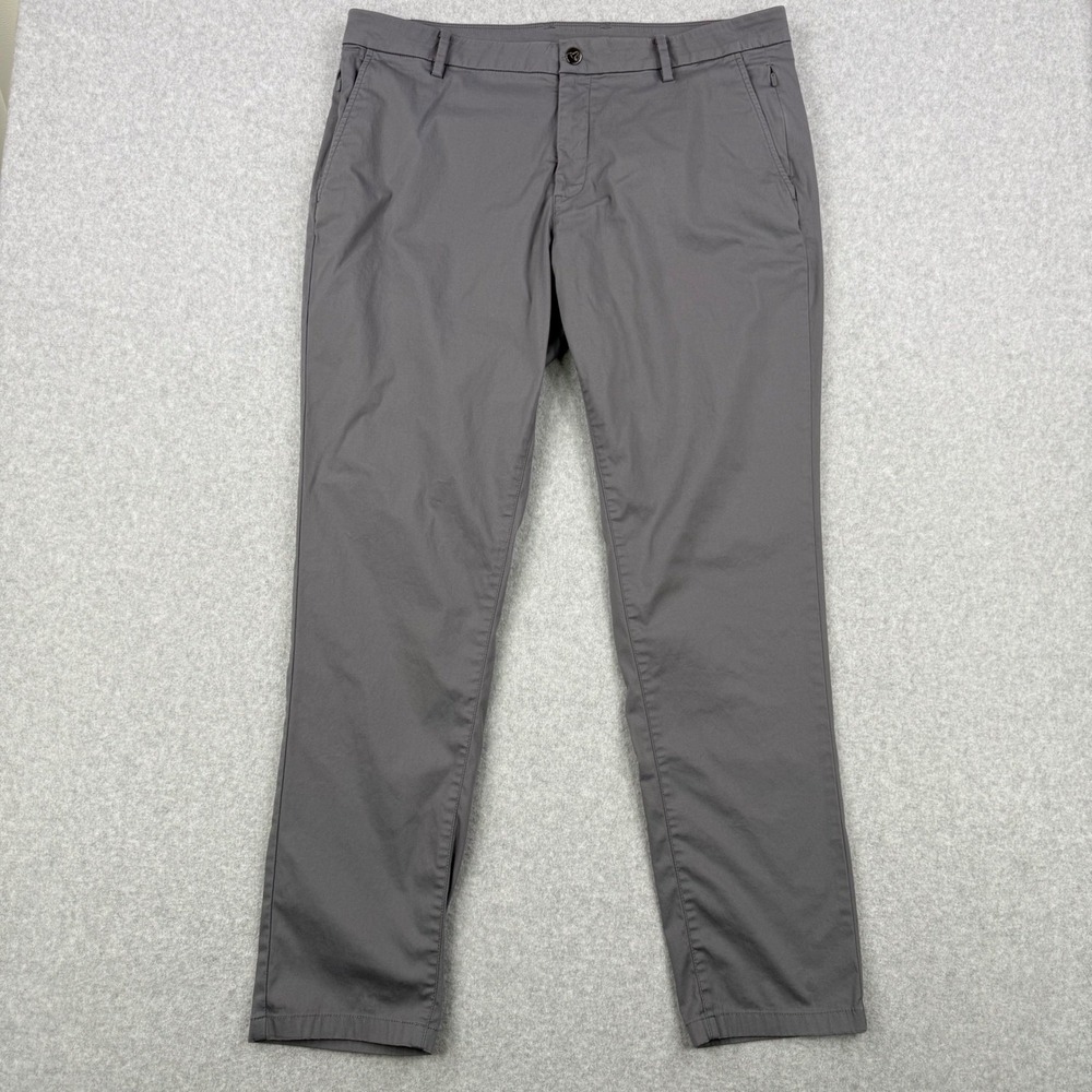 Birddogs Pants Mens 38x32 Gray Chino Unlined Stretch Boomstick Performance Golf